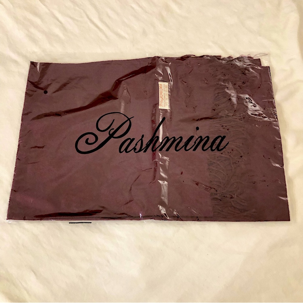 NEW Pashmina scarf Plum color 26”x68”